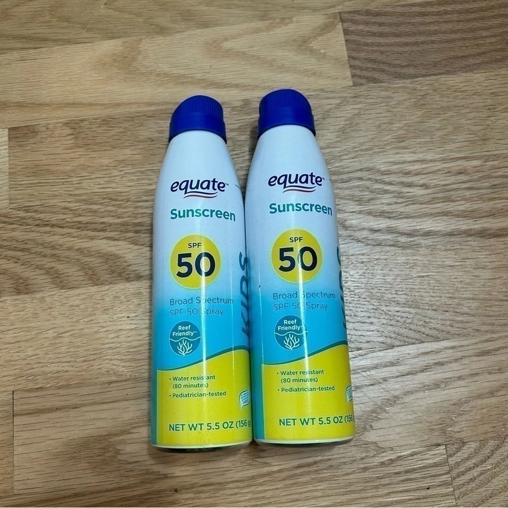 Equate Sunscreen Bundle SPF 50 Kids NEW Water Resistant Reef Friendly